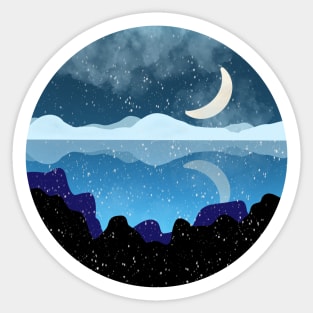 Snowed Moonlight Sticker